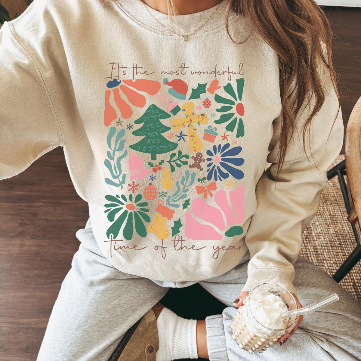 Boho Christmas Shirt Cute Christmas Sweatshirt Christmas Sweater Holiday Sweater Holiday Sweatshirt Festive Shirt Sweatshirt – Bold Style · High-Quality Print