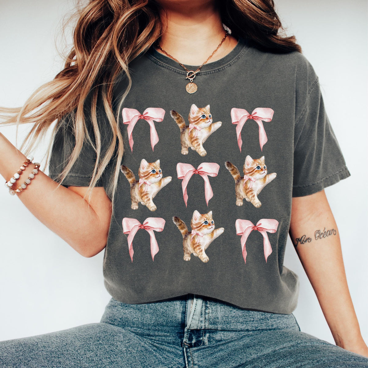 Coquette Cat Shirt Shirt Funny Cat Tshirt Oversized Shirt Aesthetic Graphic Retro Vintage T Shirt Cat Lover Gift Graphic Tee – Cozy Vibes · High-Quality Print
