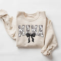 Mama Toile De Jouy Coquette Bow Sweatshirt Ribbon Shirt Coquette Shirt Girly Aesthetic Shirt Black Toile De Jouy Sweatshirt – Easygoing Wear · Perfect For Daily Wear