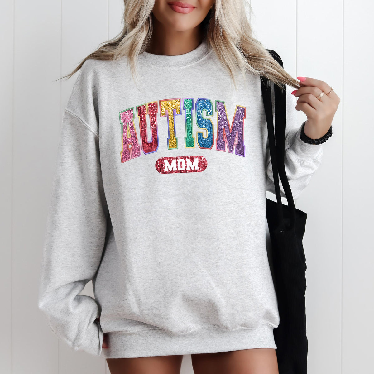 Faux Chenille Patch Autism Mom Sweatshirt Neurodiversity Shirt Autistic Pride Shirt Autism Mom Shirt Autism Shirt Sweatshirt – Feel-Good Design · High-Quality Print