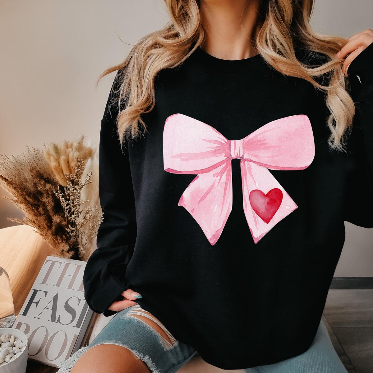 Coquette Bows Sweatshirt Coquette Valentines Day Sweatshirt Coquette Valentines Day Sweater Soft Girl Sweatshirt Coquette Pink Bow Sweatshirt – Fan Favorite · High-Quality Print