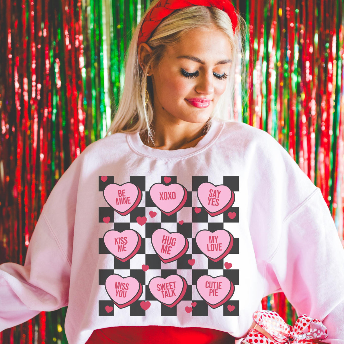 Candy Hearts Sweatshirt Valentine Crewneck Valentine Sweatshirt Galentines Day Shirt Cute Valentines Day Shirt Womens Valentine Sweatshirt – Aesthetic Look · Must-Have Style