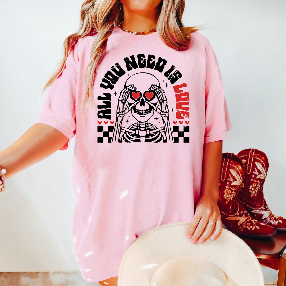 Skeleton Shirt Oversized Shirt Aesthetic Graphic Retro Vintage T Shirt Funny Valentines Shirt Graphic Tee – Cozy Vibes · High-Quality Print