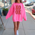 Faux Chenille XoXo Sweatshirt Valentine Crewneck Valentine Sweatshirt Galentines Day Shirt Cute Valentines Day Shirt Sweatshirt – Easygoing Wear · Great Gift For Fans