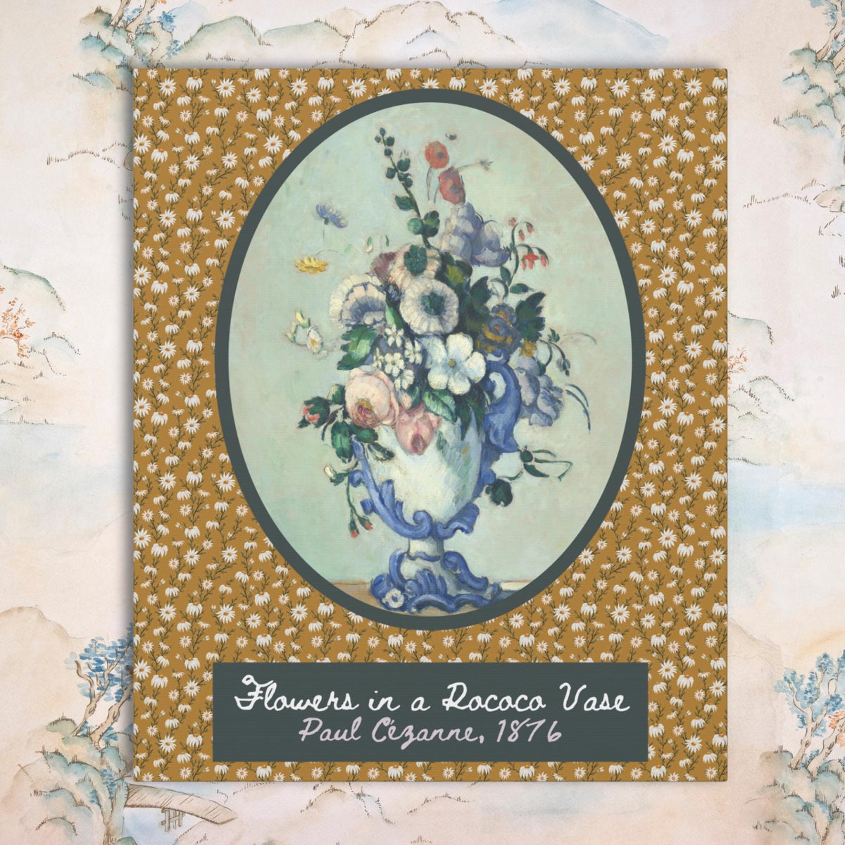 Paul Cezanne Flowers in Rococo Vase Canvas Print Cute Floral Canvas for Art Historian Artist Who Loves 19th Century Art Gift for Teacher Graphic Tee – Warm & Stylish · Perfect For Daily Wear