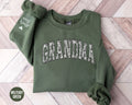 Toile De Jouy Personalized Grandma Sweatshirt with Kids Names On Sleeve Floral Granny Sweater Grandmother Gift Custom Grandma Crewneck Sweatshirt – Soft Feel · High-Quality Print