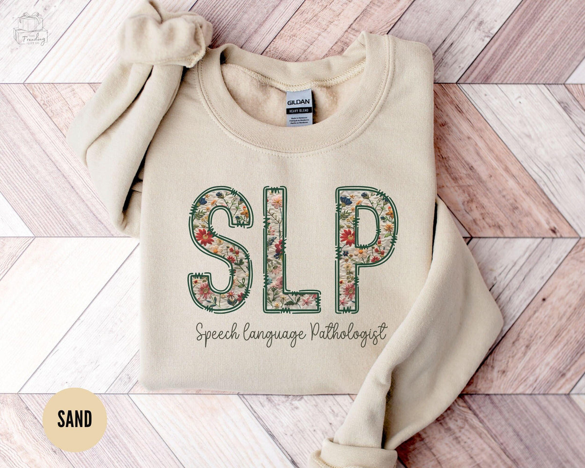 SLP Sweatshirt Floral Speech Language Pathologist Sweater SLP Gifts Future Speech Therapist Graduation Gift Speech Therapy Crewneck Sweatshirt – Everyday Comfort · Top Pick For Any Outfit