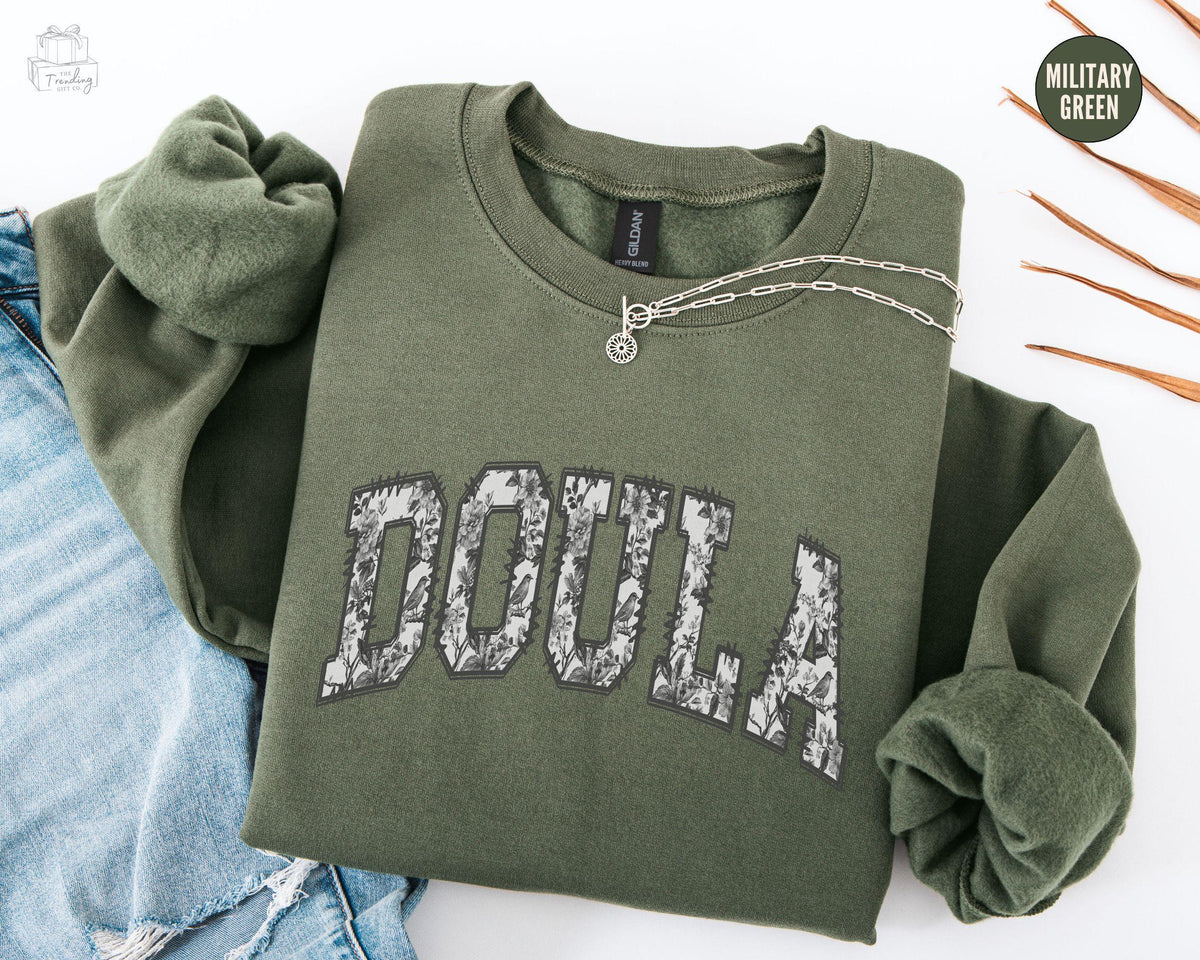 Toile De Jouy Doula SweatShirt Floral Doula Gift Birth Doula Shirt Doula StudentDoula Crewneck Nurse ShirtLabor and Delivery Sweater Sweatshirt – Easygoing Wear · High-Quality Print