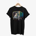 Retro Trippy Cat Tv Graphic T shirt 80s Vintage Television Lovers 90s Pop Art Clothing Rave Festival Clothes Graphic Tee – Soft Feel · Must-Have Style