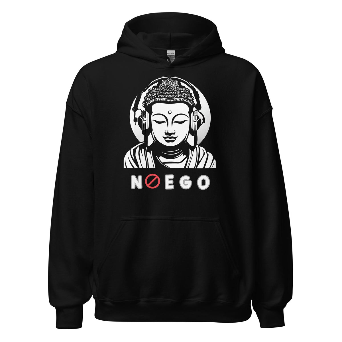 Great Buddha Hoodie Gift for Buddhist Meditation Clothing Spiritual Clothing Buddhism Print Hippie Fashion Mindfulness No Ego Hoodie – Bold Style · Perfect For Daily Wear