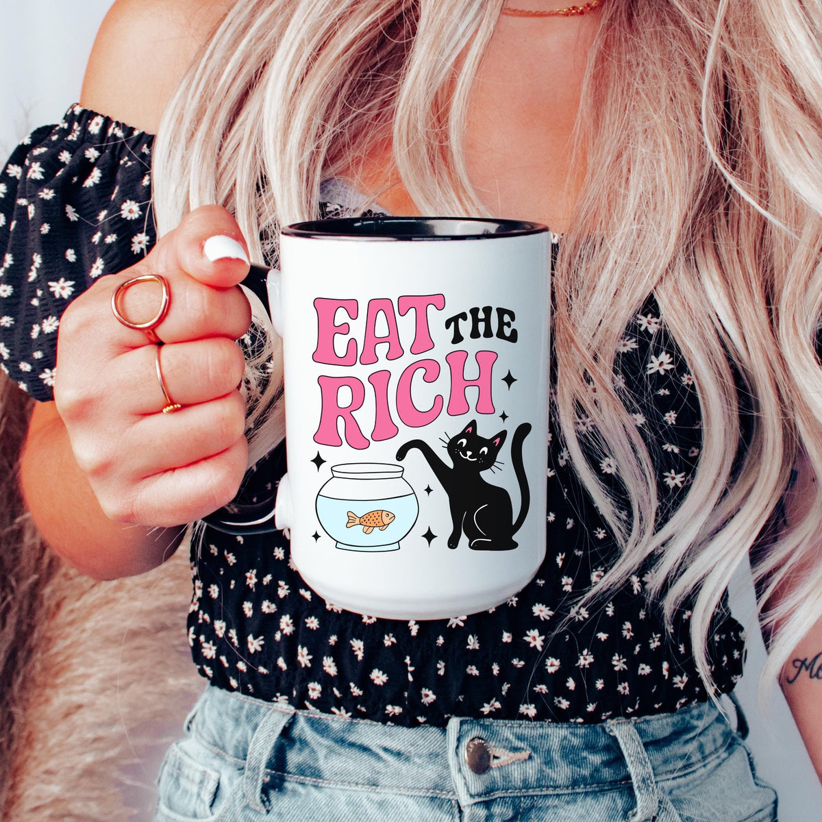 Eat The Rich Socialism Social Justice Coffee Mug Activist Equality Racism American History Matters Liberal Gift Graphic Tee – Aesthetic Look · Top Pick For Any Outfit