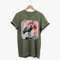 Japanese Crane Bird with Rising Sun T shirt Japan Traditional Art Heron Graphic Tee Minimalist Sea Birds Lover Gift Graphic Tee – Everyday Comfort · Trending Graphic Apparel