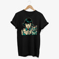 Gothic Girl with Devilish Cat T shirt Creepy Cute Evil Cat Graphic Tee Goth Style Clothing Graphic Tee – Premium Graphic · Top Pick For Any Outfit