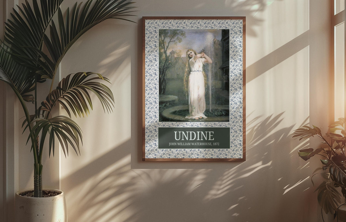 Undine John William Waterhouse 19th Century Romanticism Art Poster Print with Flowers Beautiful and Cozy European Mythological Art Print Graphic Tee – Feel-Good Design · Top Pick For Any Outfit