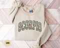 Scorpio Sweatshirt Floral Scorpio Zodiac Shirt Scorpio Gifts Astrology Sweatshirt October November Birthday Horoscope Shirt Sweatshirt – Premium Graphic · Great Gift For Fans