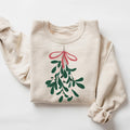 Mistletoe Sweatshirt Botanical Christmas Sweatshirt Christmas Gifted Winter Floral Shirt Pretty Holiday Crewneck Sweater Gifted For Her Sweatshirt – Aesthetic Look · Perfect For Daily Wear