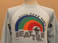 Vintage 80s It Rains Good Will In Seattle Washington Rainbow Crewneck Sweatshirt M Sweatshirt – Premium Graphic · High-Quality Print
