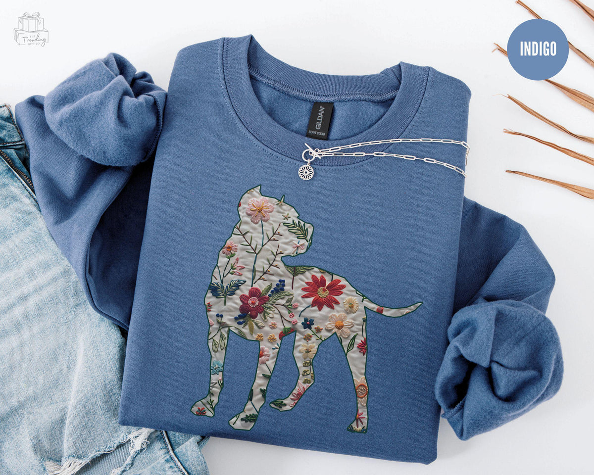 Floral Pitbull Sweatshirt Pittie Mama Shirt Pit Bull SweaterBully Breed Dog Crewneck Dog Lover Mothers Day GiftNew Pet Owner Present Sweatshirt – Bold Style · Perfect For Daily Wear