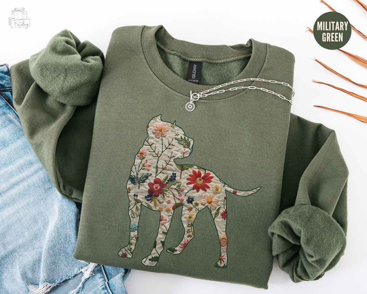 Pittie Mama Floral ShirtPitbull Mom Sweatshirt Pit Bull SweaterBully Breed Dog Crewneck Dog Lover Mothers Day GiftNew Pet Owner Present Sweatshirt – Everyday Comfort · Great Gift For Fans