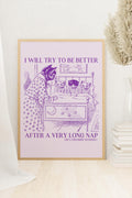 Unhinged Cat Lover Poster for Cat Mom or Cat Dad Who Loves Naps After My Nap 90s Indie Sleaze Aesthetic Funny Saying Gift Always Napping Graphic Tee – Easygoing Wear · Must-Have Style