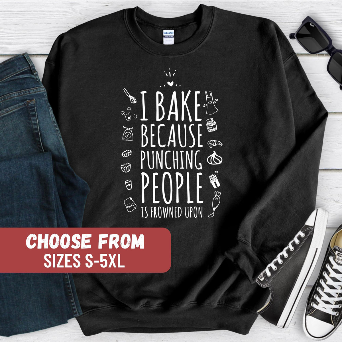 Baking Sweatshirt Bake Sweater Baking Gift Baking Shirt Baking Lover Gift Bakery Sweatshirt Bakery Gift Baking Crewneck Hoodie Hoodie – Fan Favorite · Must-Have Style