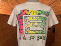 Vintage 8039s Dont Worry Be Happy T shirt L Graphic Tee – Bold Style · Perfect For Daily Wear