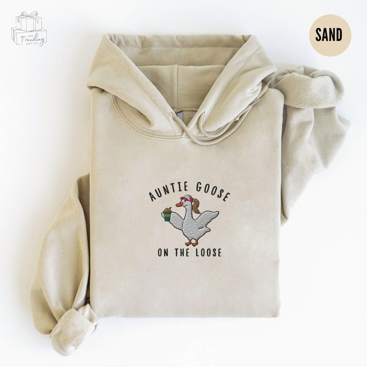 Embroidered Auntie Silly Goose Hoodie New Aunty Gift Cool Aunts Club Sweatshirt Funny Goose Lover Gift Pregnancy Announcement Shirt Hoodie – Bold Style · Trending Graphic Apparel