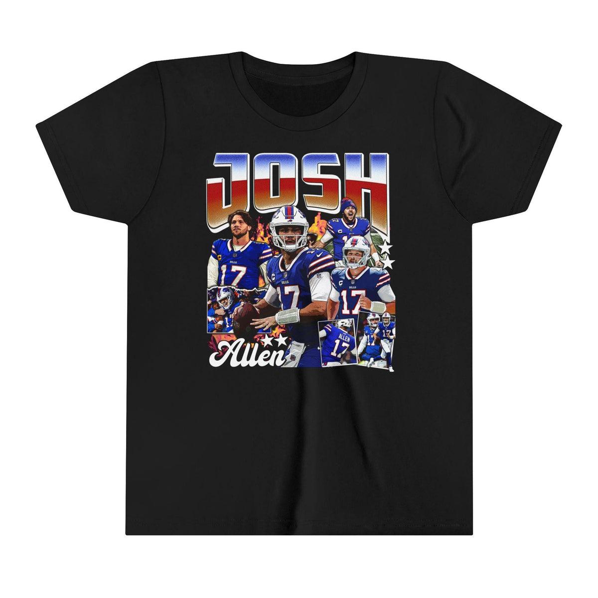 Youth Josh Allen 9039s Retro Vintage Style T Shirt a nostalgic tribute to one of NFL39s brightest stars Youth Graphic Tee – Easygoing Wear · Top Pick For Any Outfit