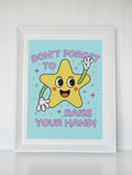Cute Teacher Poster Print Kindergarten Teacher Preschool Teacher Don39t Forget to Raise Your Hand Silly Retro Aesthetic Art with Stars Graphic Tee – Everyday Comfort · Must-Have Style
