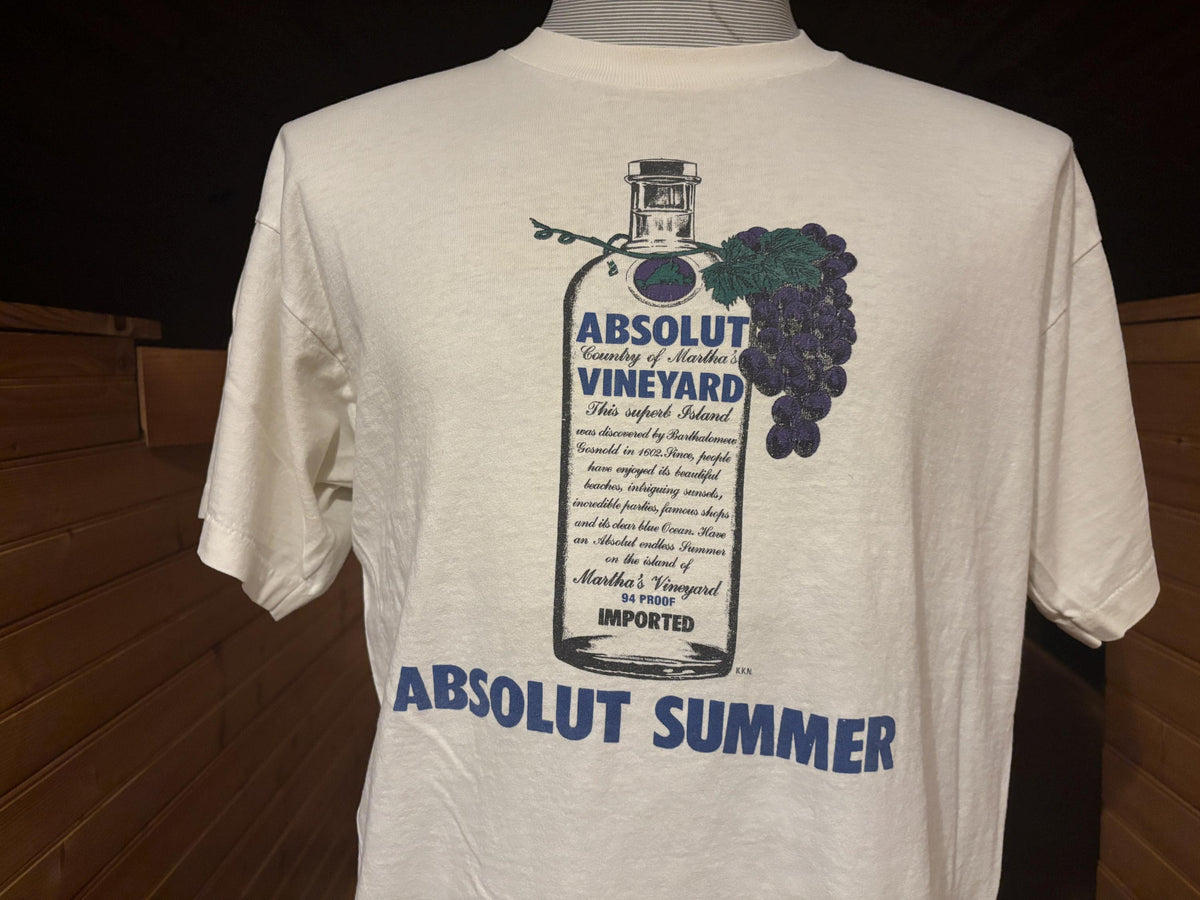 Vintage 9039s Absolut Vodka Summer Absolut Vineyard Wine T shirt XL Graphic Tee – Warm & Stylish · Must-Have Style