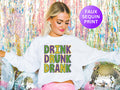 Faux Sequins Drink Drank Drunk Shirt Mardi Gras Sweatshirt Fat Tuesday Shirt New Orleans Shirt Mardi Gras Party Mardi Gras Carnival Sweatshirt – Premium Graphic · Perfect For Daily Wear