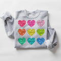 Faux Glitter Hearts Sweatshirt Valentine Heart Sweatshirt Cute Valentine Sweatshirts Valentine Sweatshirts Vintage Valentine Sweatshirt Sweatshirt – Everyday Comfort · Perfect For Daily Wear
