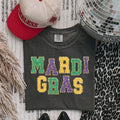Faux Chenille Patch Mardi Gras Shirt Mardi Gras Tshirt Mardi Gras Shirt Fat Tuesday Shirt Fat Tuesday Tshirt Mardi Gras Party Graphic Tee – Aesthetic Look · Trending Graphic Apparel