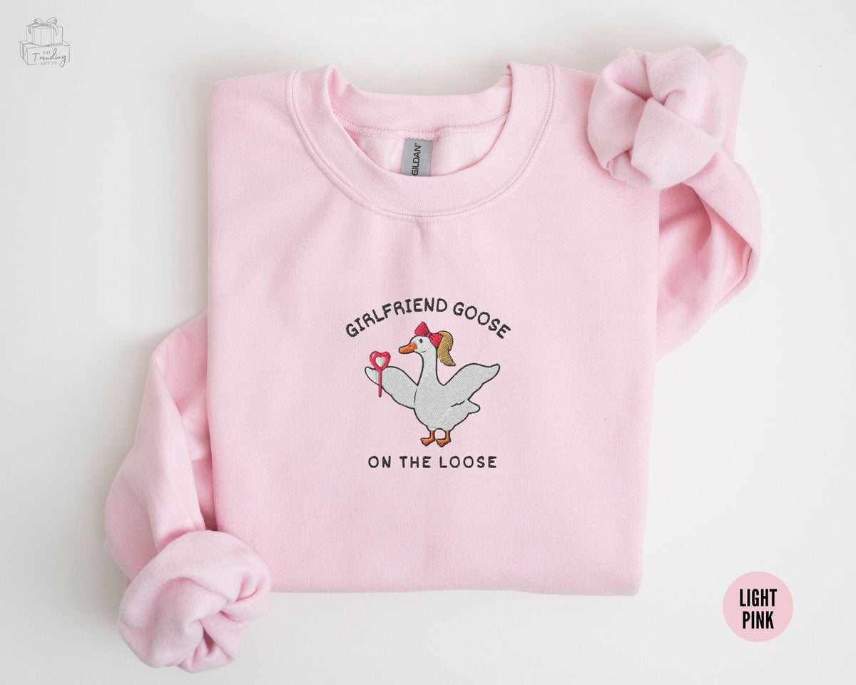Embroidered Silly Goose Valentine Girlfriend Sweatshirt Funny Goose Gift His Hers Outfits Boyfriend Shirt Gift Matching Couple Outfit Sweatshirt – Feel-Good Design · Must-Have Style