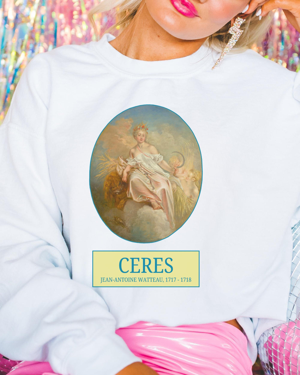 Ceres Summer by JeanAntoine Watteau Famous 18th Century European Art French Art History Sweatshirt for Historian Humanities Major Gift Sweatshirt – Easygoing Wear · Perfect For Daily Wear