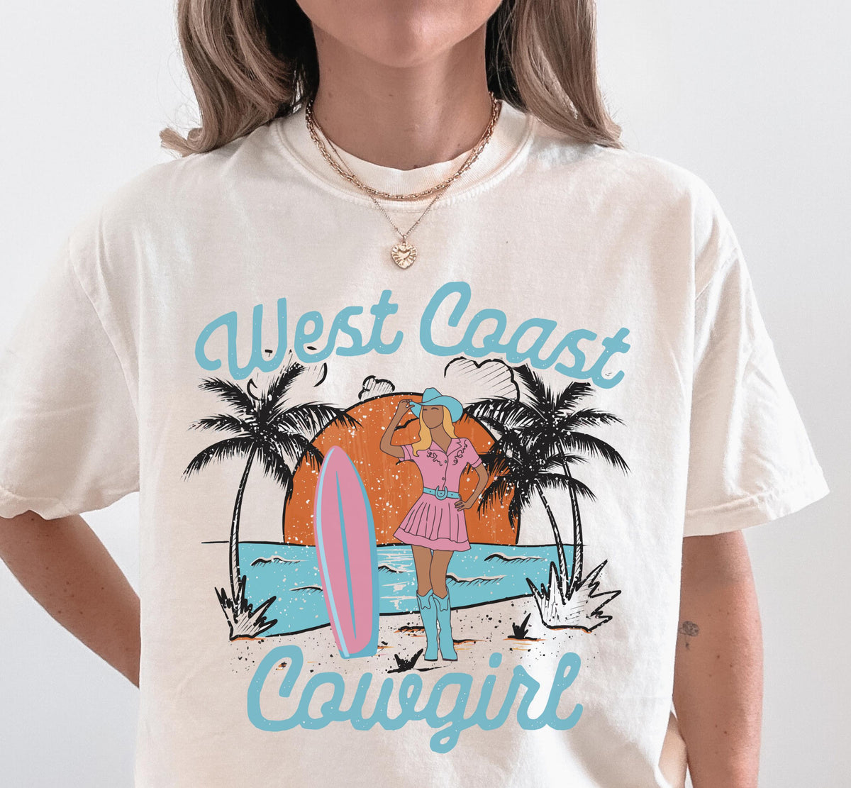 Wild Coast Cowgirl Western Shirt Western Tshirt Desert Tshirt Desert Shirt Western Graphic Tee For Women Graphic Tee – Premium Graphic · Must-Have Style