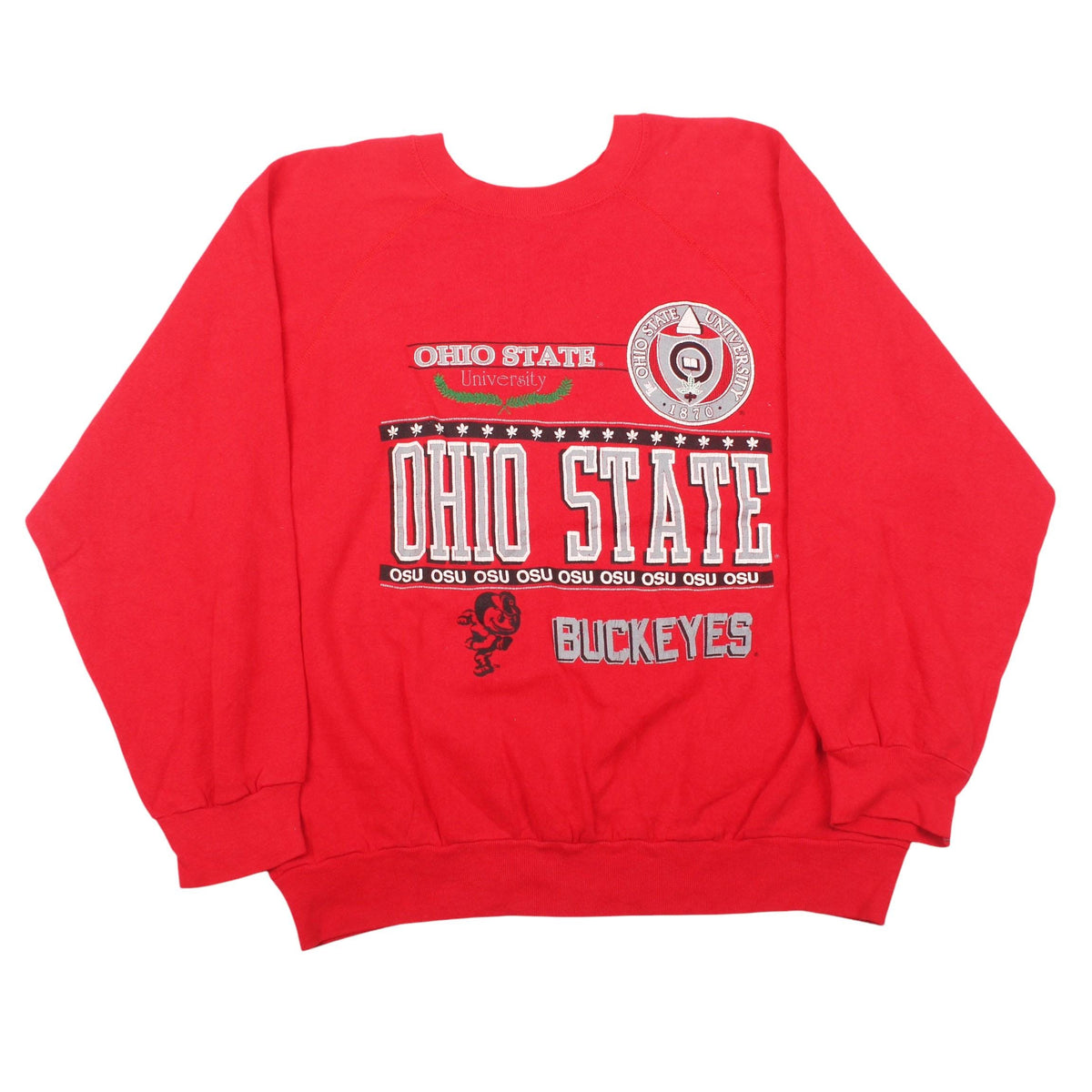Vintage 90s Ohio State Sweatshirt Crewneck Sweatshirt – Easygoing Wear · Top Pick For Any Outfit