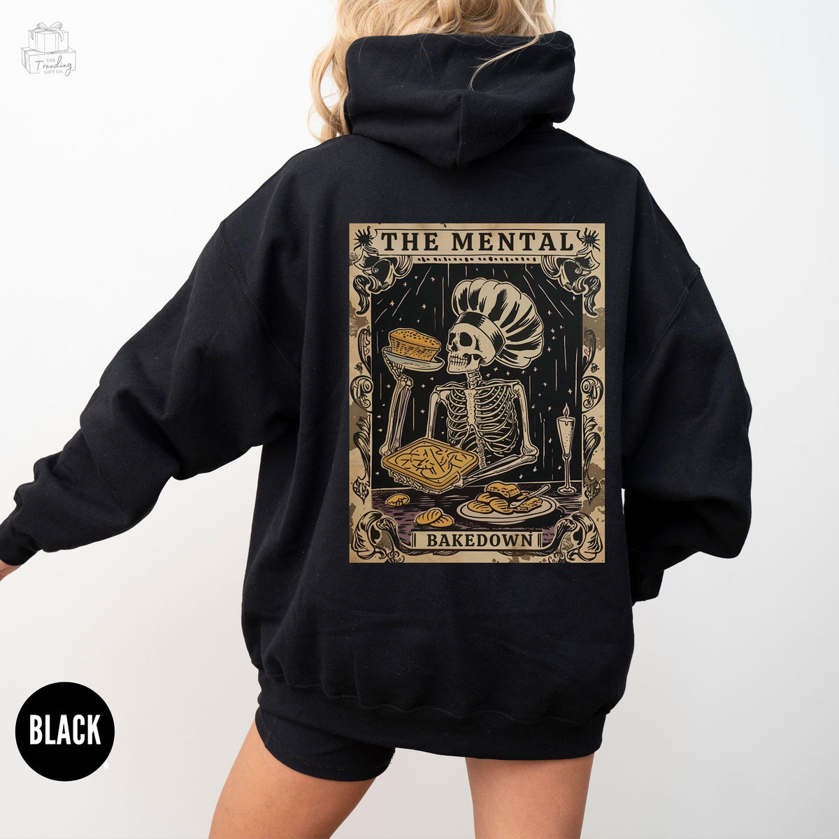 Having A Mental Bake Down Hoodie Chef Sweatshirt Skeleton Tarot Card Shirt Funny Baking Sweater Cookie Baking Crewneck Bread Baker Gift Hoodie – Everyday Comfort · Must-Have Style