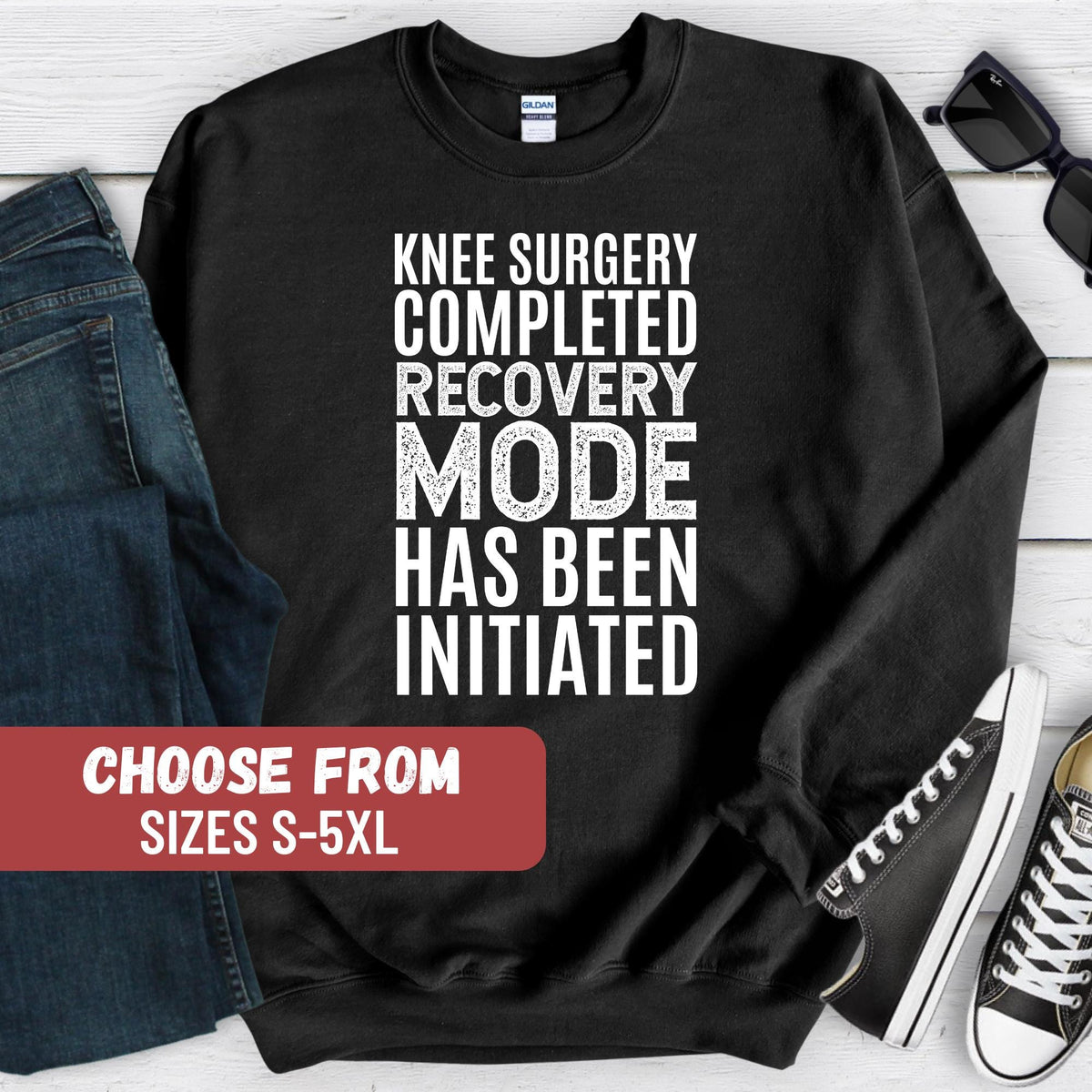 Knee Replacement Gift Knee Surgery Sweatshirt New Knee Postop Tee Knee Replacement Shirt Knee Surgery Gift Knee Surgery Crewneck Sweatshirt – Soft Feel · Great Gift For Fans
