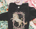 Funny Horse Lover Sweatshirt for Feminist Boho Women39s Rights Crewneck Animal Lover Butterfly Lover 90s Aesthetic White Horse in Flowers Sweatshirt – Bold Style · Great Gift For Fans