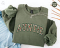 Floral Auntie Crewneck Aunt Sweatshirt Pregnancy Announcement New Aunt Christmas Gift Sister Mothers Day Gift Aunt Birthday Sweatshirt – Bold Style · High-Quality Print