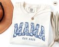 Chinoiserie Mama Est Shirt Custom Mama Tshirt Toile Personalized Mothers Day ShirtNew Mom Baby Announcement GiftFloral Mama Tee Graphic Tee – Cozy Vibes · High-Quality Print