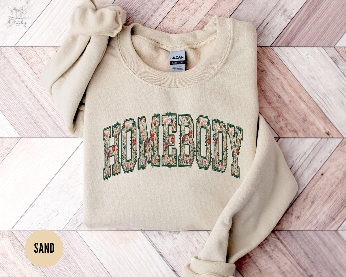 Floral Homebody Sweatshirt Introvert Gift for Her Cozy Season Sweater AntiSocial Club Crewneck Ew People Shirt Comfy Winter Clothes Sweatshirt – Soft Feel · Top Pick For Any Outfit