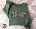 Custom Gram Sweatshirt Floral Personalized Grandma GiftsGranny Crewneck with Kids Names on Sleeve Granny Sweater Grandmother Shirt Sweatshirt – Fan Favorite · Great Gift For Fans
