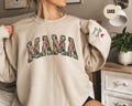 Custom Floral Strawberry Mama Sweatshirt With kids Names On Sleeve Strawberry Mom Crewneck Mama Sweater New Mom Gift Sweatshirt – Soft Feel · Top Pick For Any Outfit