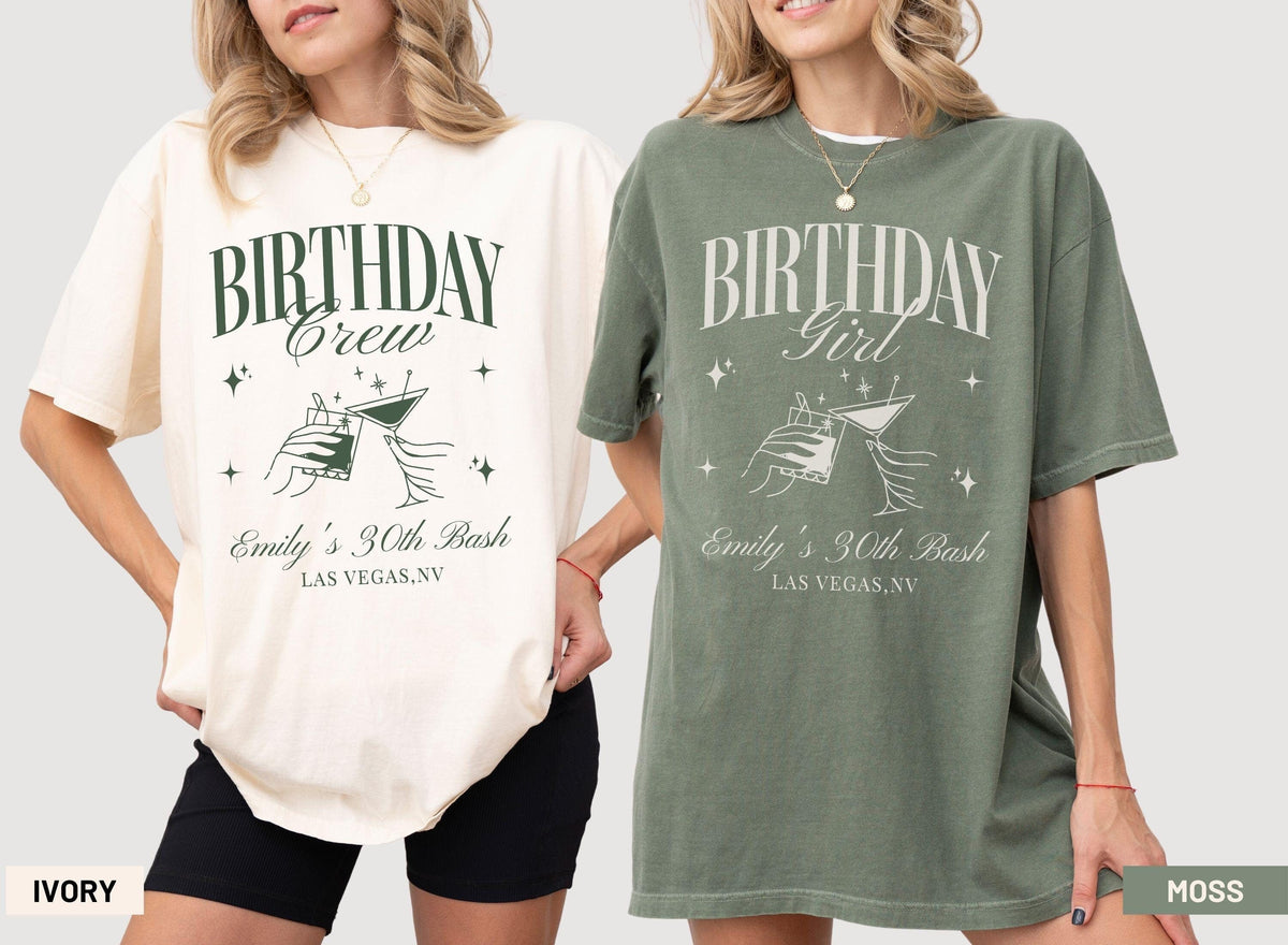 Personalized Matching Birthday Shirts Comfort Colors Birthday Trip Group Shirts Custom Social Club Dirty 30 Tshirt Birthday Girl Gift Graphic Tee – Everyday Comfort · High-Quality Print