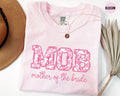 Mother of the Bride Tshirt MOB Comfort Colors Shirts Getting Ready Bridal Party Outfit Floral Pink Bride Mom Tee Daughter Thank You Gift Graphic Tee – Bold Style · Perfect For Daily Wear