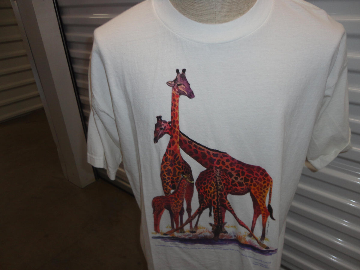Vintage 9039s Durban South Africa Giraffes T Shirt XL Graphic Tee – Feel-Good Design · Perfect For Daily Wear