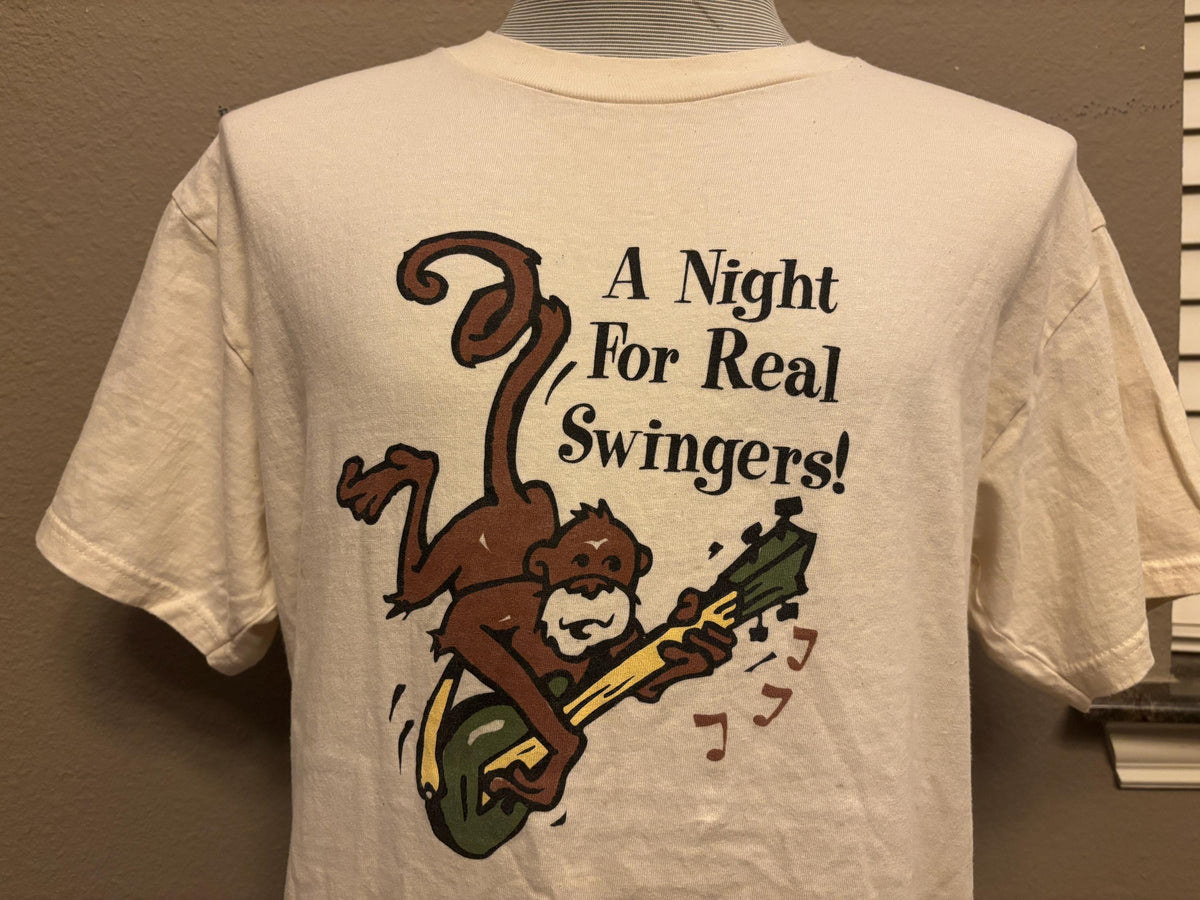 Vintage 9039s A Night For Real Swingers Zoofari 1997 Monkey Tshirt L Graphic Tee – Easygoing Wear · Great Gift For Fans