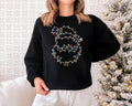 Santa Christmas Lights Sweatshirt Fun Christmas Sweatshirt Santa Claus Christmas Tree Lights Sweater Father Christmas Sweatshirt Sweatshirt – Soft Feel · High-Quality Print